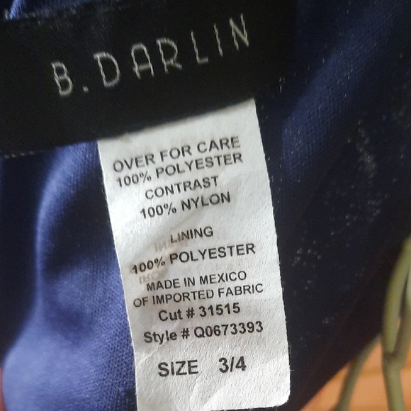 B Darlin Sequin Navy and Soft Pink Dress - Picture 2 of 8